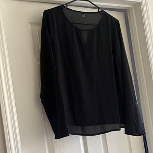 Black Womens Long Sleeve Top